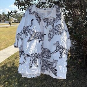 Leopard/cougar 7XL button up shirt #leopard #cougar